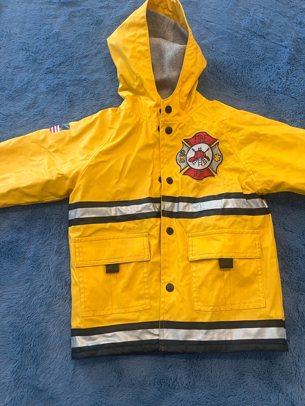 Western Chief Yellow Kids' Firefighter Raincoat with Reflective Stripes